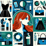 Ilustração do artigo sobre "Os Melhores Nichos para Trabalhar com Marketing de Afiliados em 2025", uma mulher ruiva ao redor de diferentes nichos. Imagem na paleta azul, verde, preto, branco e laranja.